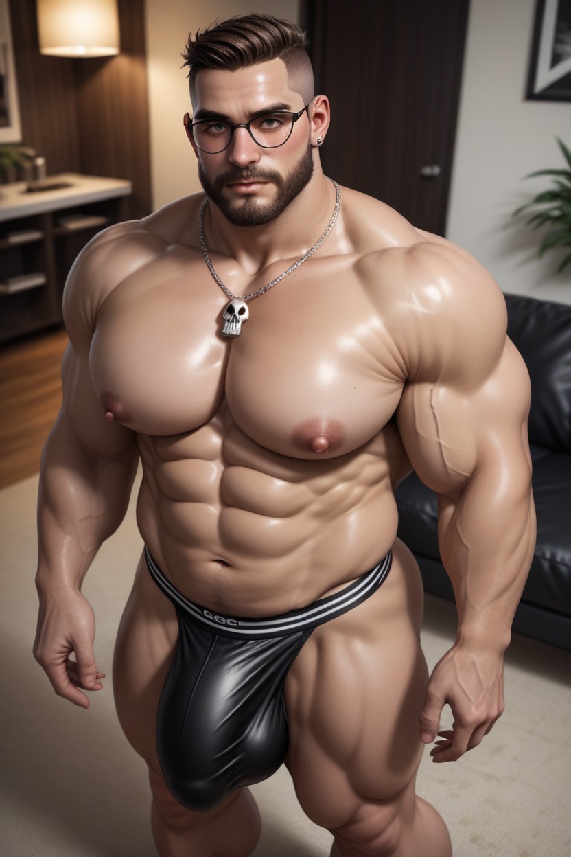 Wearing A Skull Necklace, Jocks, Wearing Dogtag Necklace AI Gay Porn