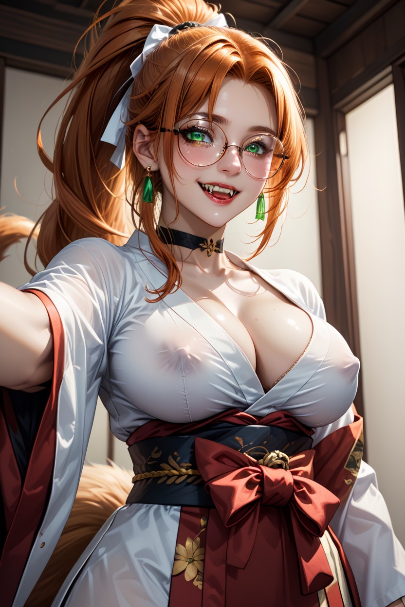Ginger, No Human Ears, Hourglass Shemale AI Porn
