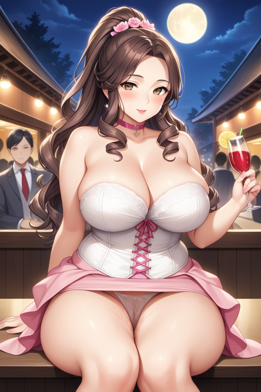 Beautiful Face, Sitting Down Legs Spread, Pussy Juice Hentai AI Porn