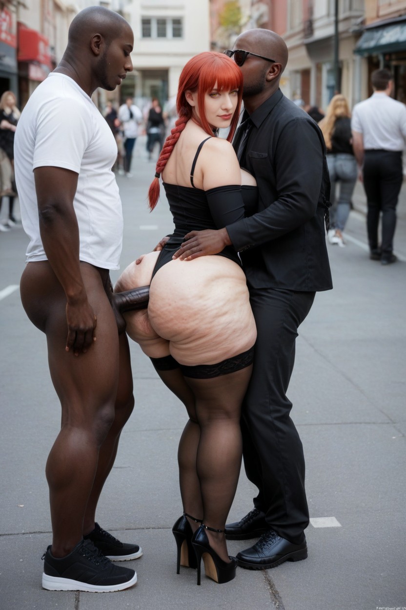 Full Body, Huge Black Cock, Sweaty AI Porn