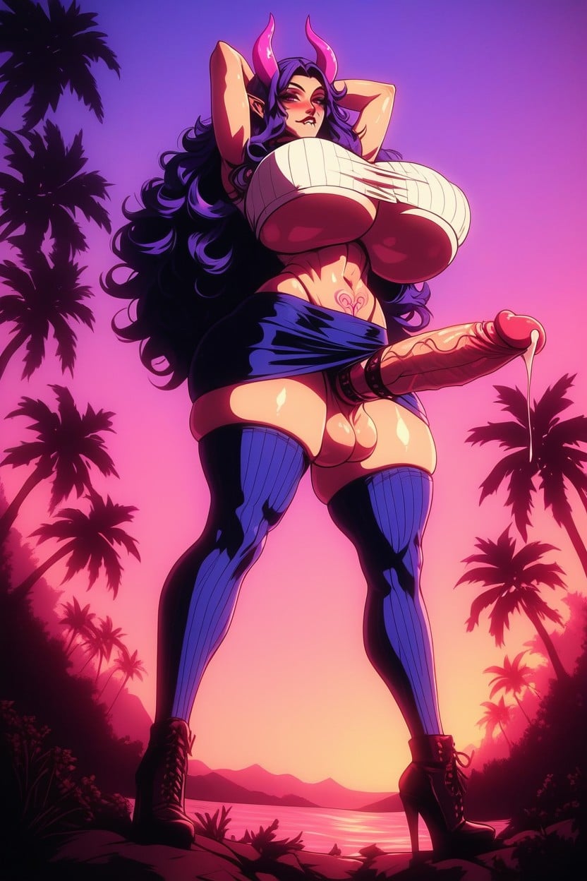 Tentacles, Lake, Crop Top Hentai AI Porn