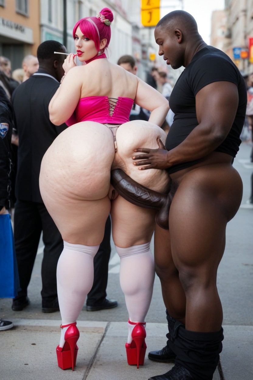 Gigantic Tits, Hyper Ass, Rear Sided View AI Porn