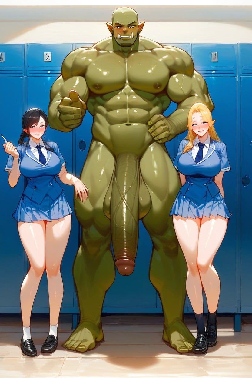 Growing Cock, Shy Orc, Women Love Orc Cock Hentai AI Porn