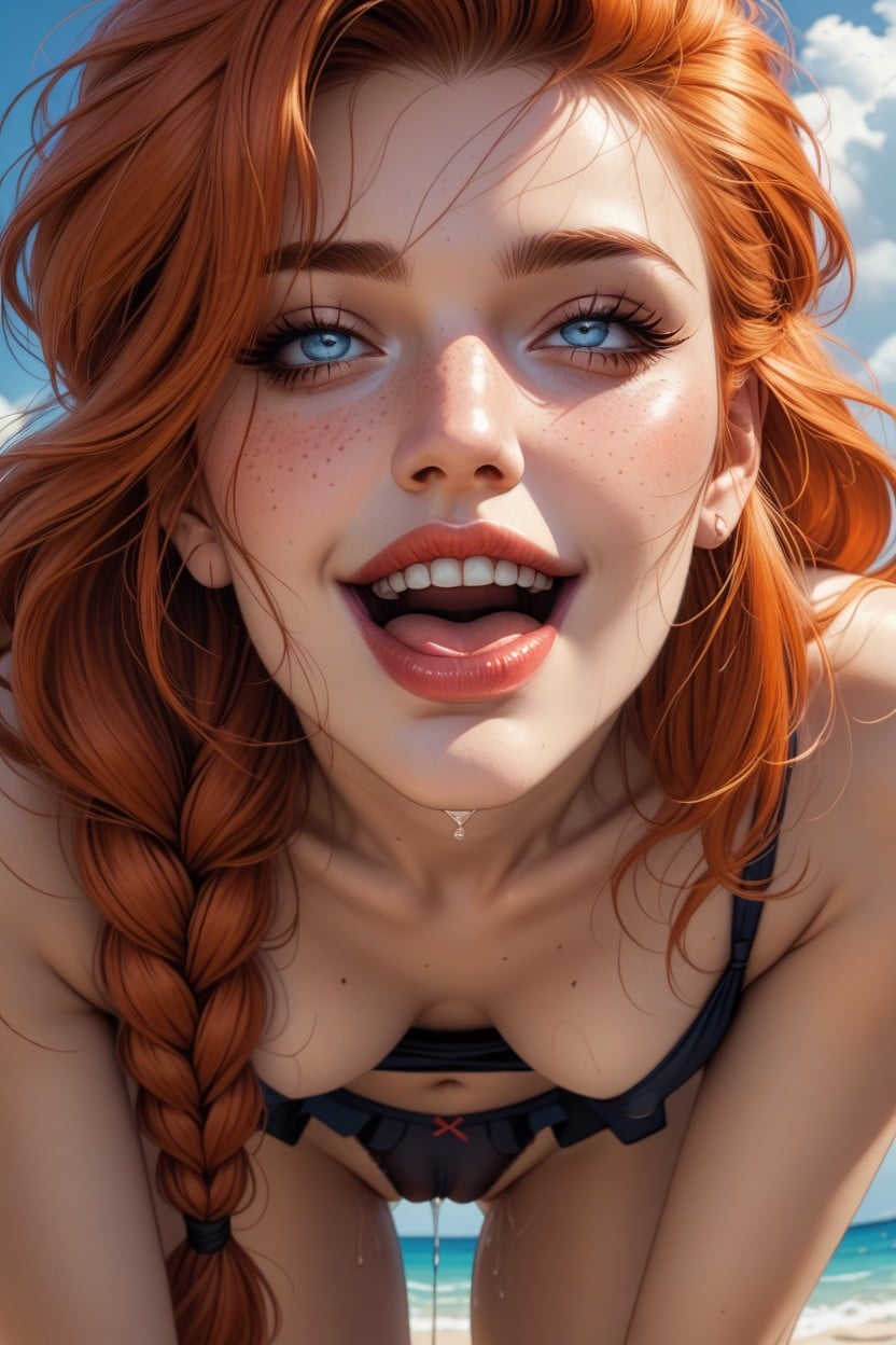 Topless, Thong, Long Length AI Porn
