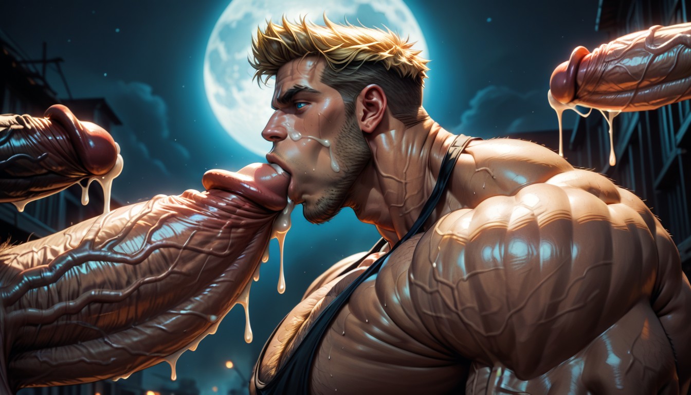 Huge Pecs, Tall Men, Huge Thighs AI Gay Porn