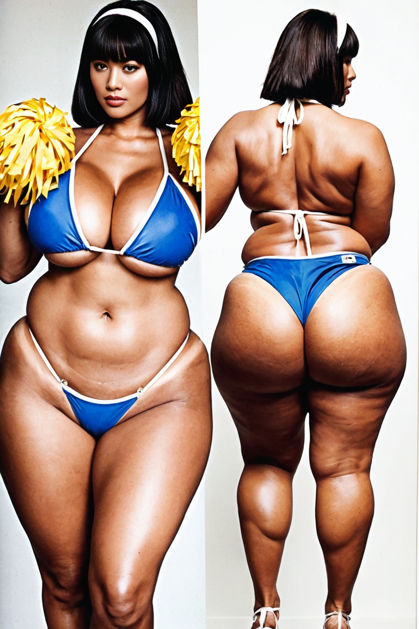 Large Breast, Bangs, About Four Feet Five Inches Tall AI Porn