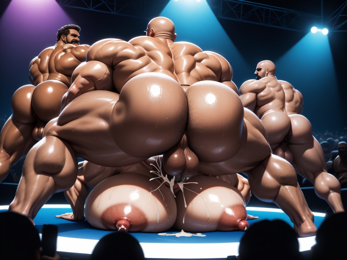 Wide Angle, Man Bald, Gay Gangbang AI Porn