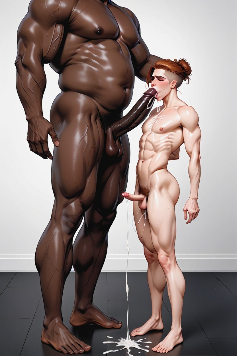 Extremely Rough And Hard Fucking, Naked, Fucked By Massive Fat Black Man AI Gay Porn