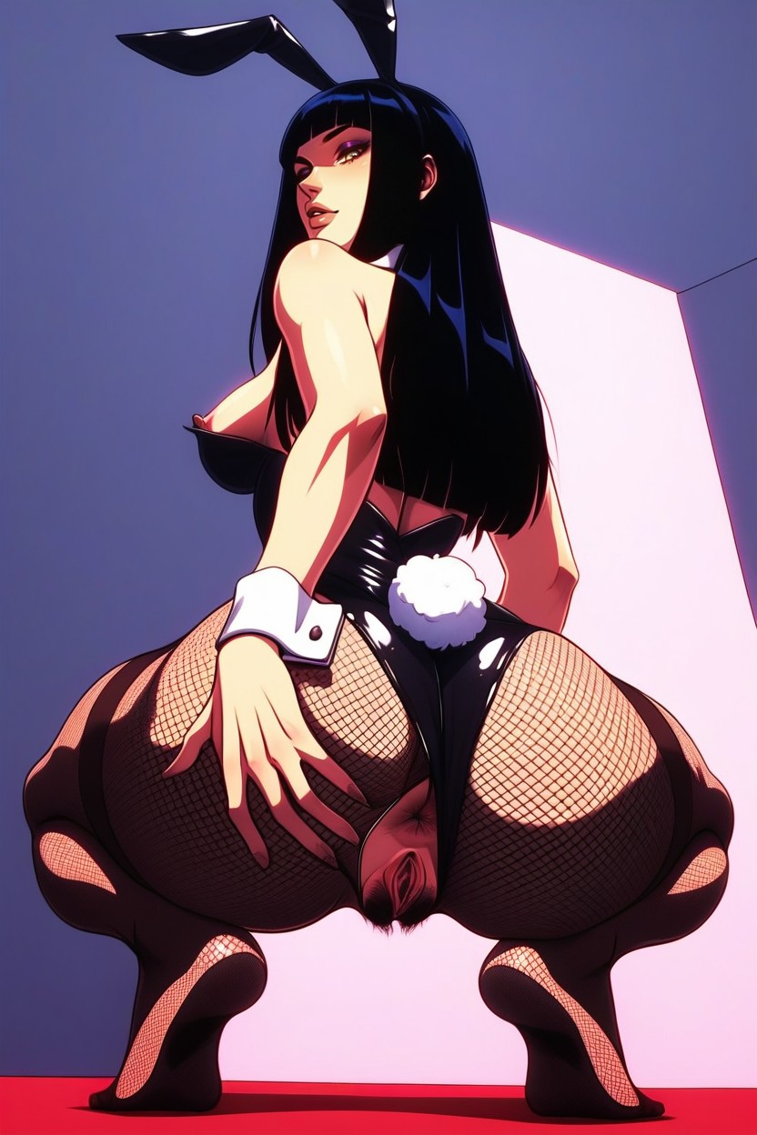 Rear View, Culo Grande, Pechos Medianos Hentai IA