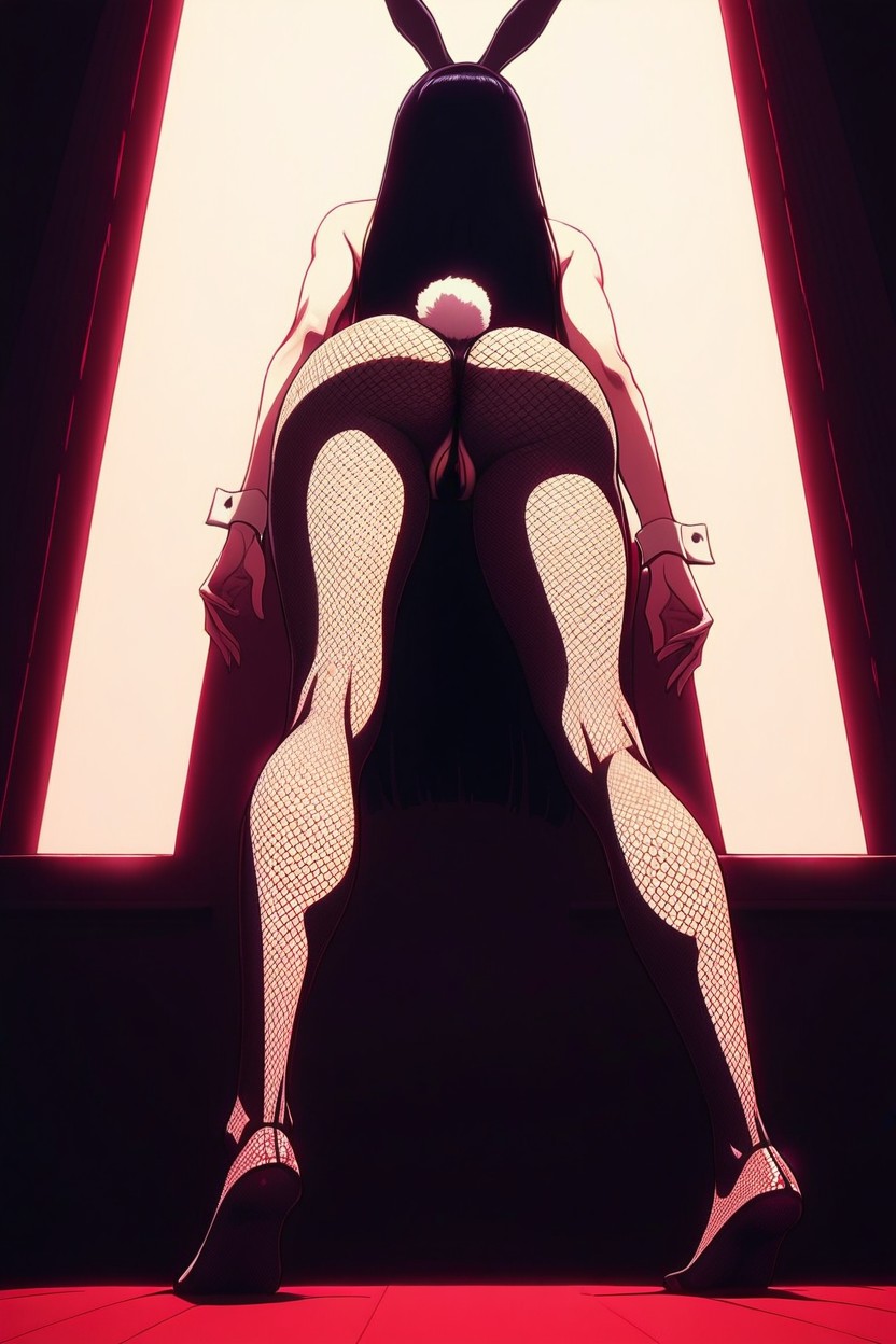 Shaved Pussy, Shiny Skin, Rear View Hentai AI Porn