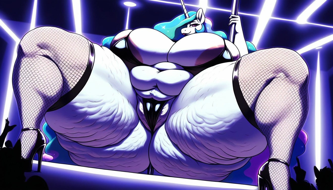 Bikinis, Fishnet Stockings, Front View Furry AI Porn