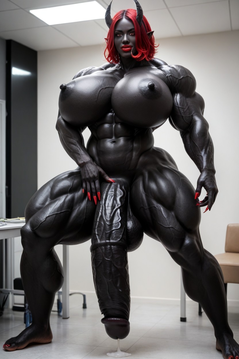Full Body, Ultra Muscular, Vagina Shemale AI Porn