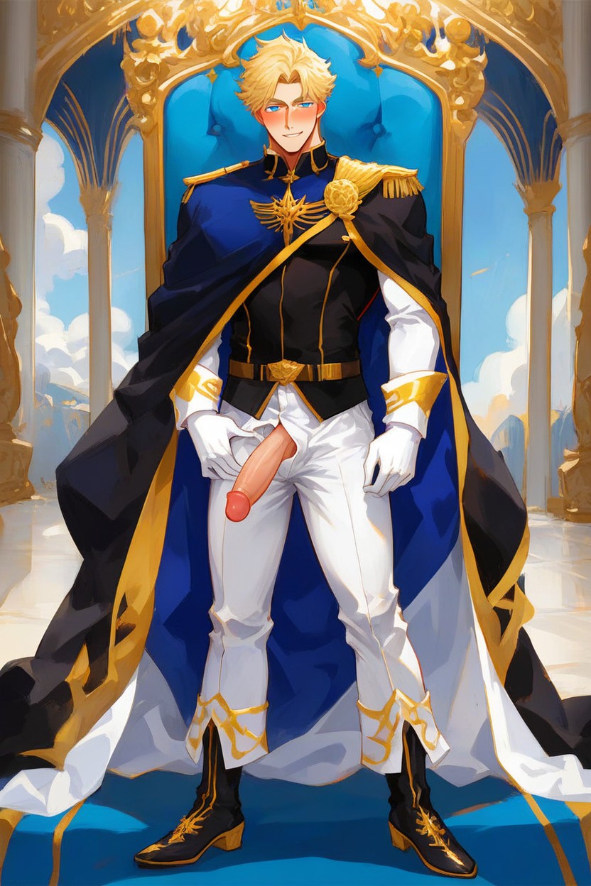 Standing Elegantly, Fully Clothed, Medium Penis Size AI Gay Porn
