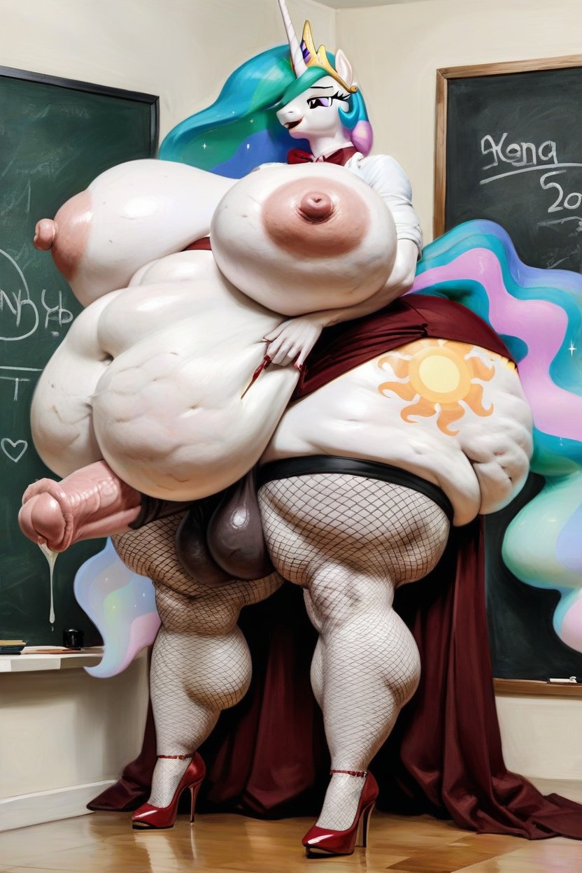 Classroom, Pony Princess Celestia, Giant Ass Furry AI Porn