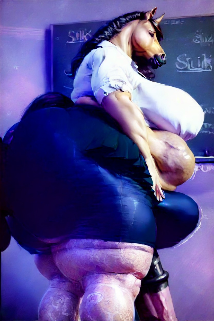 Large Thighs, Massive Tits, Teacher Furry AI Porn