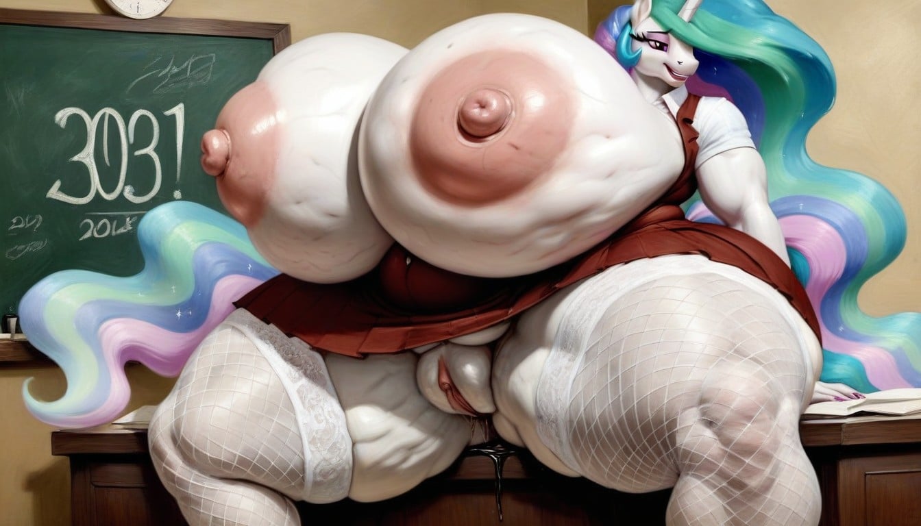 Hyper Long Impossible Cock, Cellulite, Large Thighs Furry AI Porn