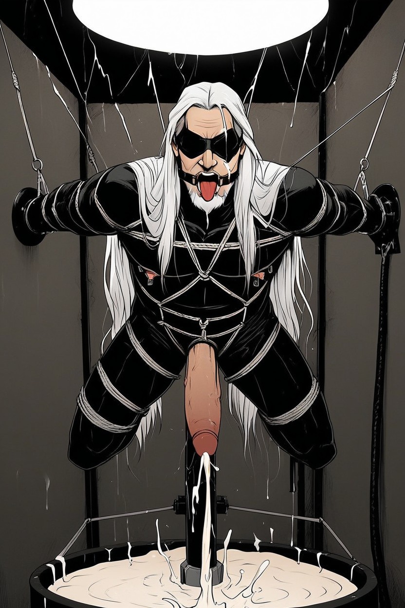 Blindfold, Ash Hair, Super Hero AI Gay Porn