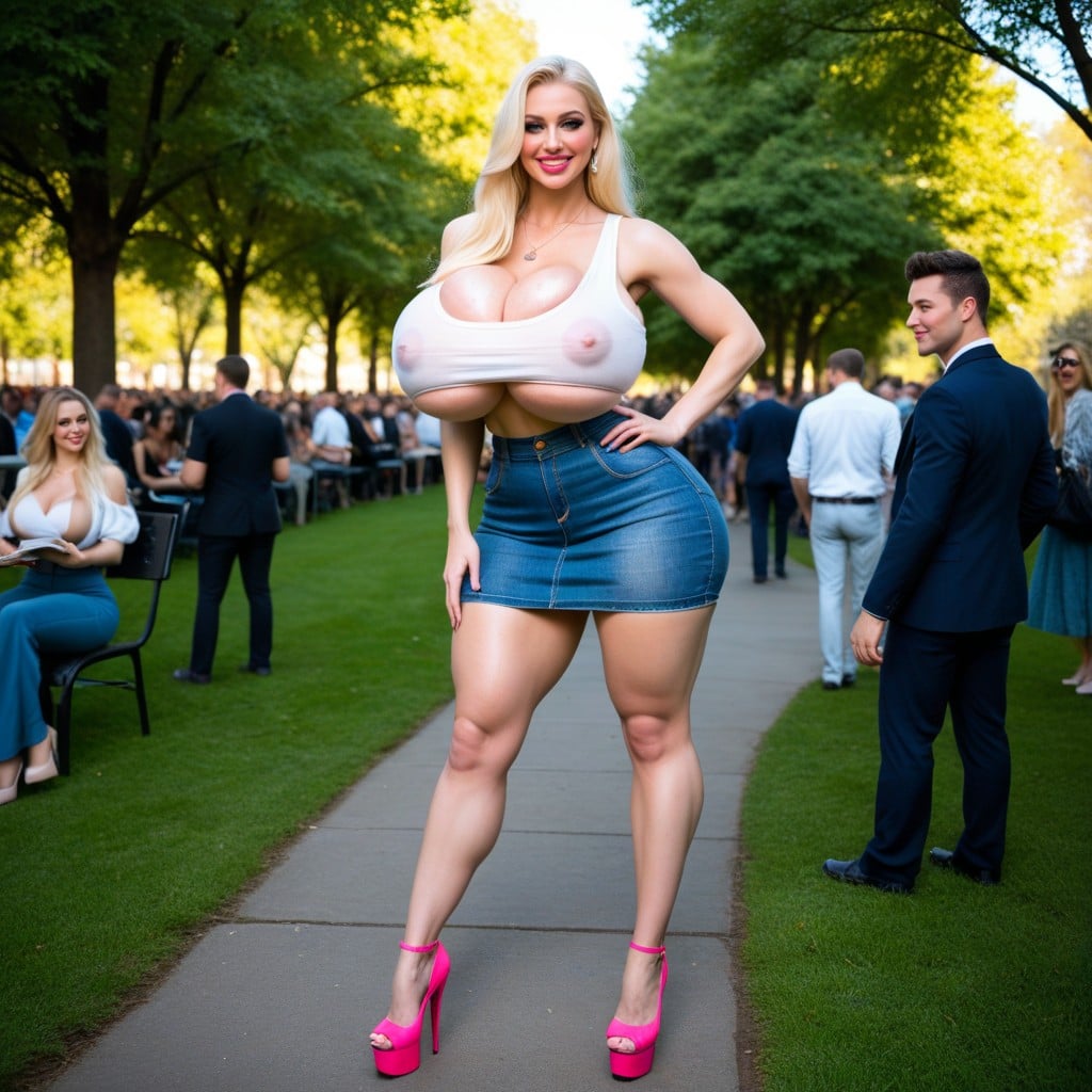 18+, Colossal Bubble Butt, Ultra Long Flowing Natural Blonde Hair AI Porn