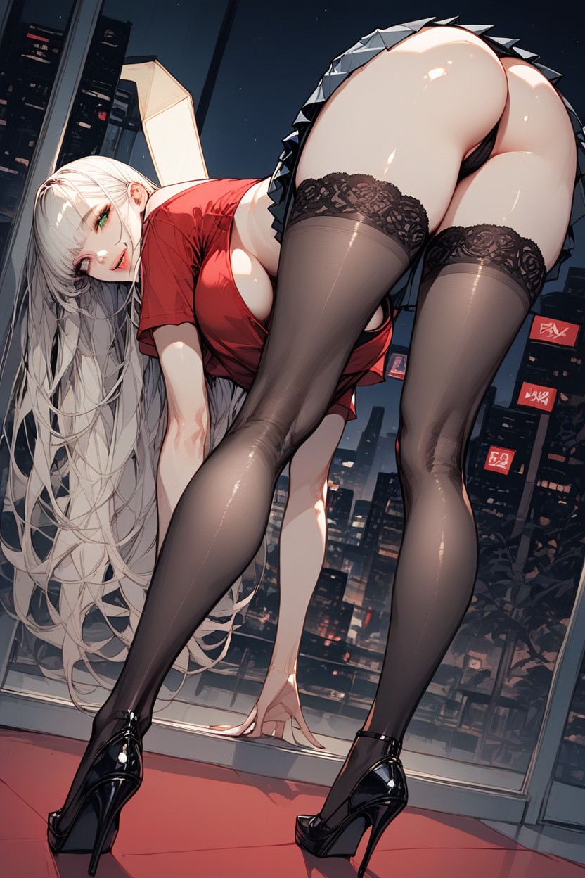 Fit, Pleated Skirt, High Heels Hentai AI Porn
