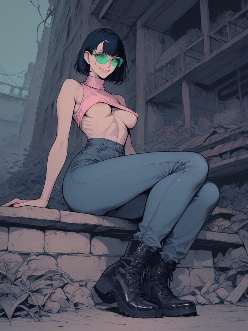 Form Fitting Clothes, Empty World, Pencil Waist Hentai AI Porn