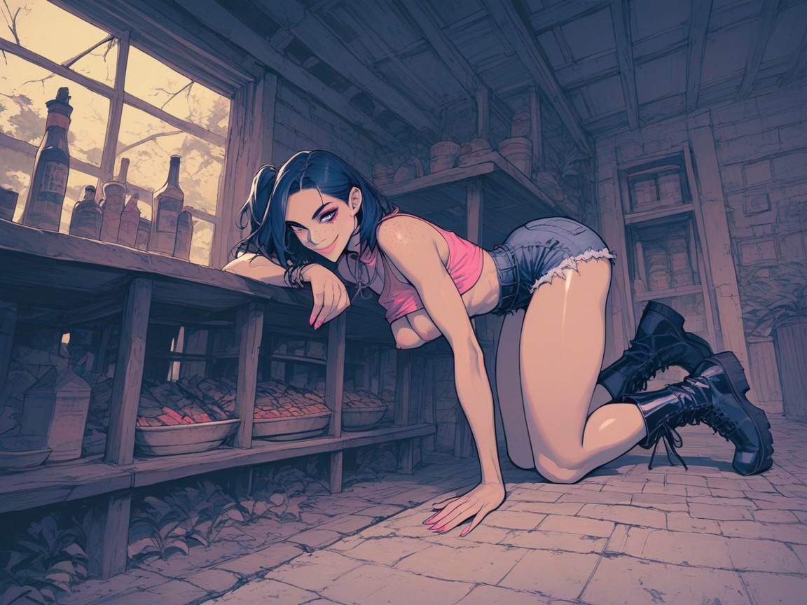 Searching Foods, Yellow Heavy Eyeliner, 18+ Hentai AI Porn