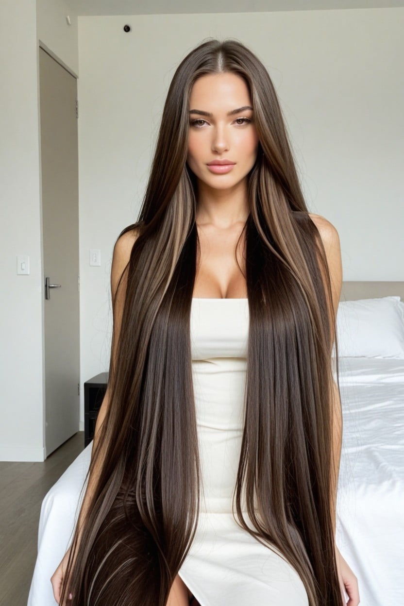 Piernas Abiertas, Very Long Hair, Excessively Long High Hair Porno IA