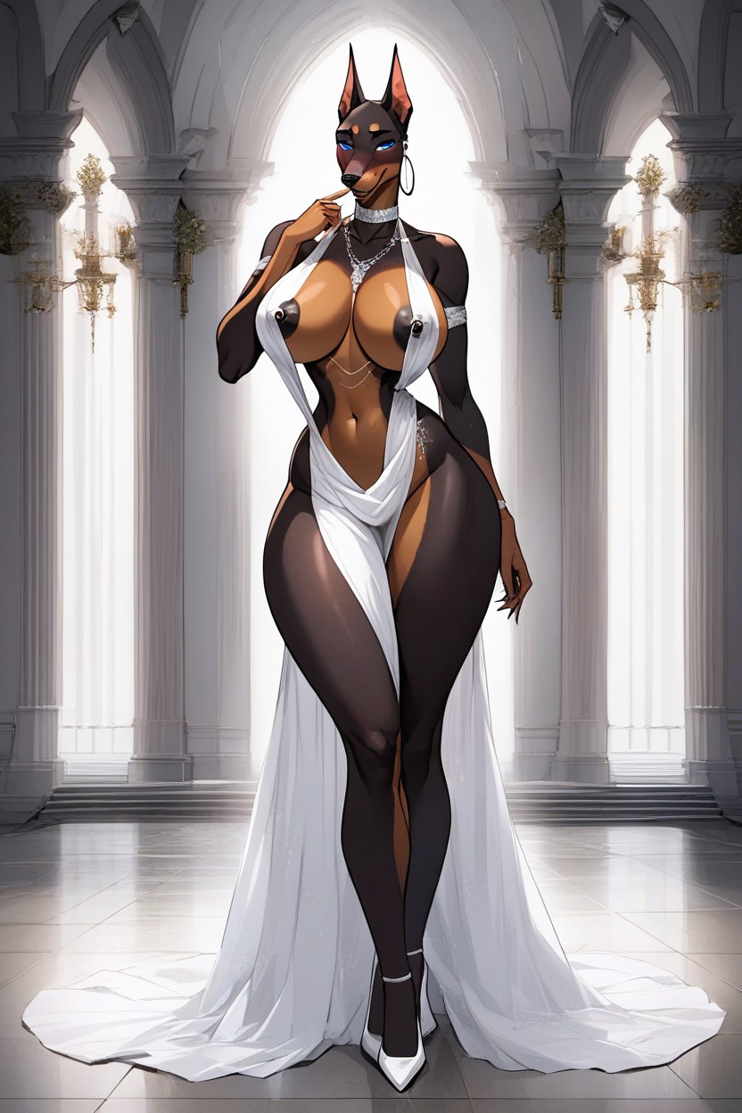 Black Nipples, Puffy Nipples, No Hair Furry AI Porn