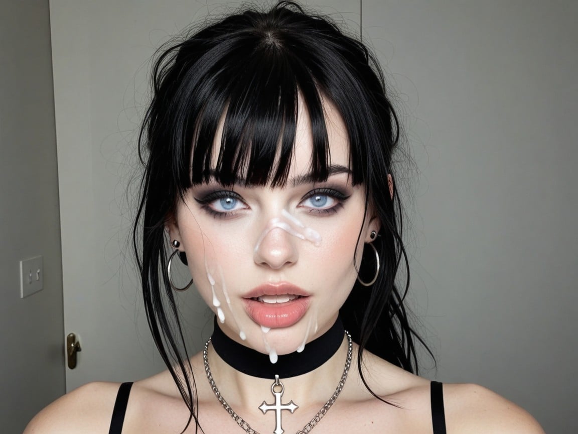 Cutest Round Face In The World, Black Nail Polish, Horny Expression AI Porn