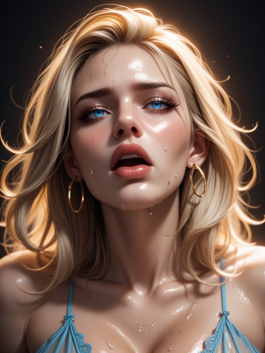 Straight Hair, Rim Lighting, Front View AI Porn