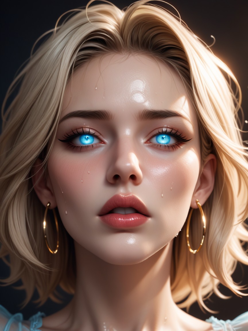 Flustered, Messy Hair, Sweaty AI Porn