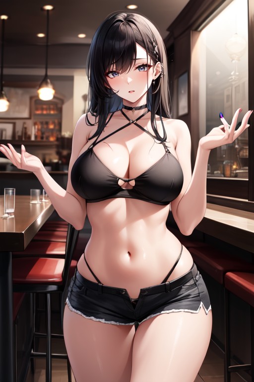 Black Hair, Hair, Waist AI Porn