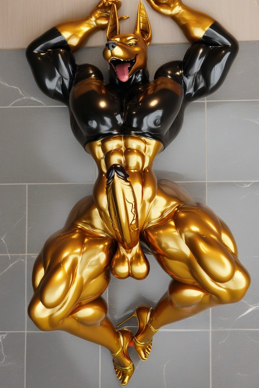 Wasp Waist, Massage, Oiled Skin Furry AI Porn