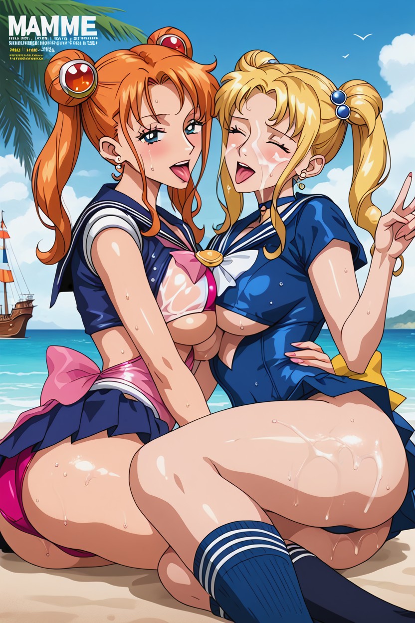 Looking At Viewer, Colorful Background, Nico Robin Hentai AI Porn