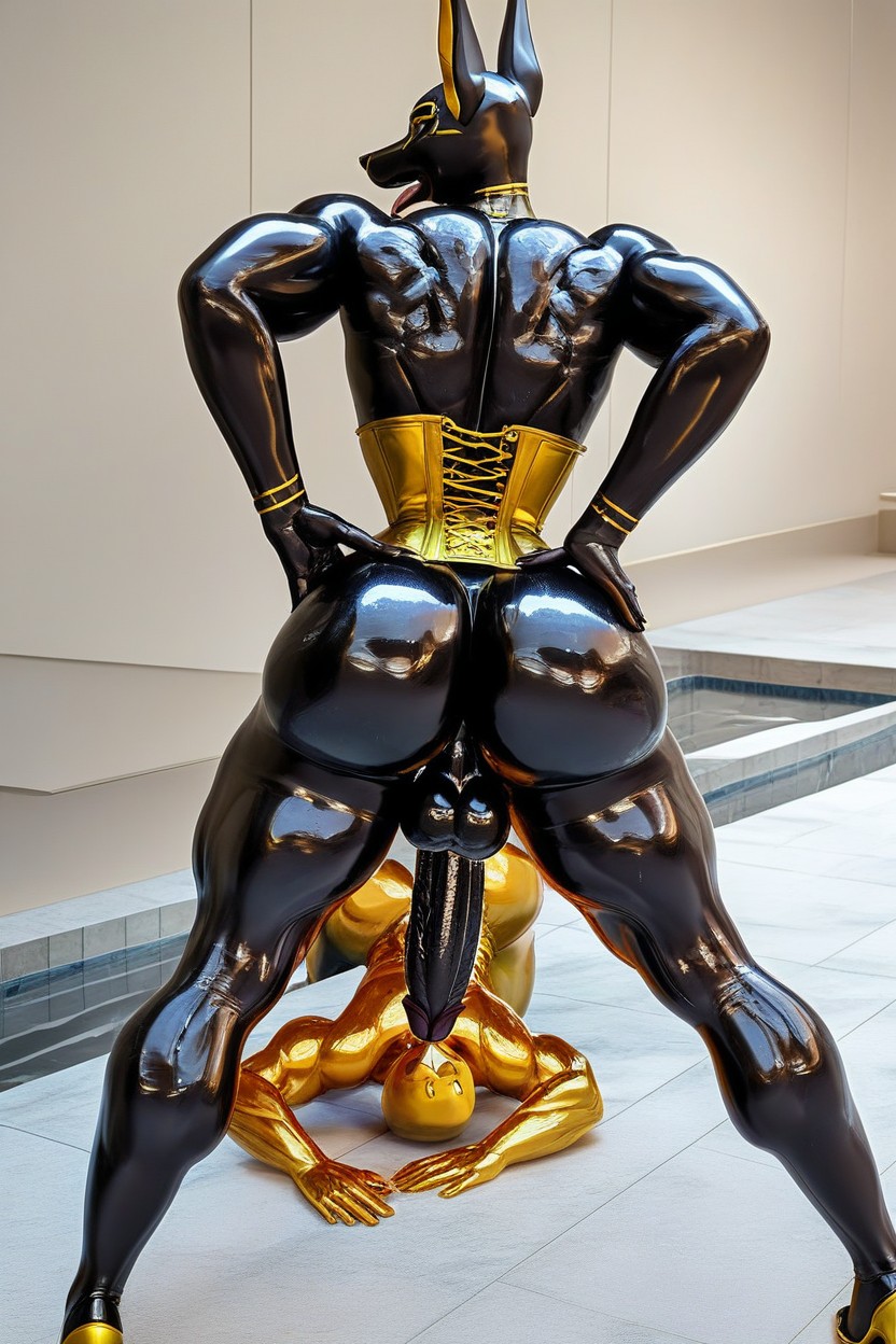 High Heels, Glistening, Veiny Penis Furry AI Porn