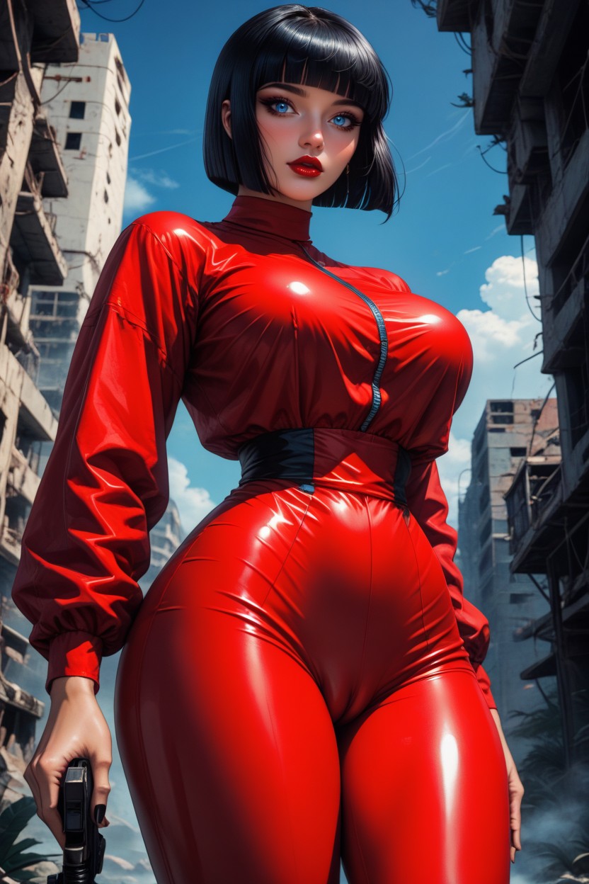Wide Hips, Hair Fringe, Akali AI Porn