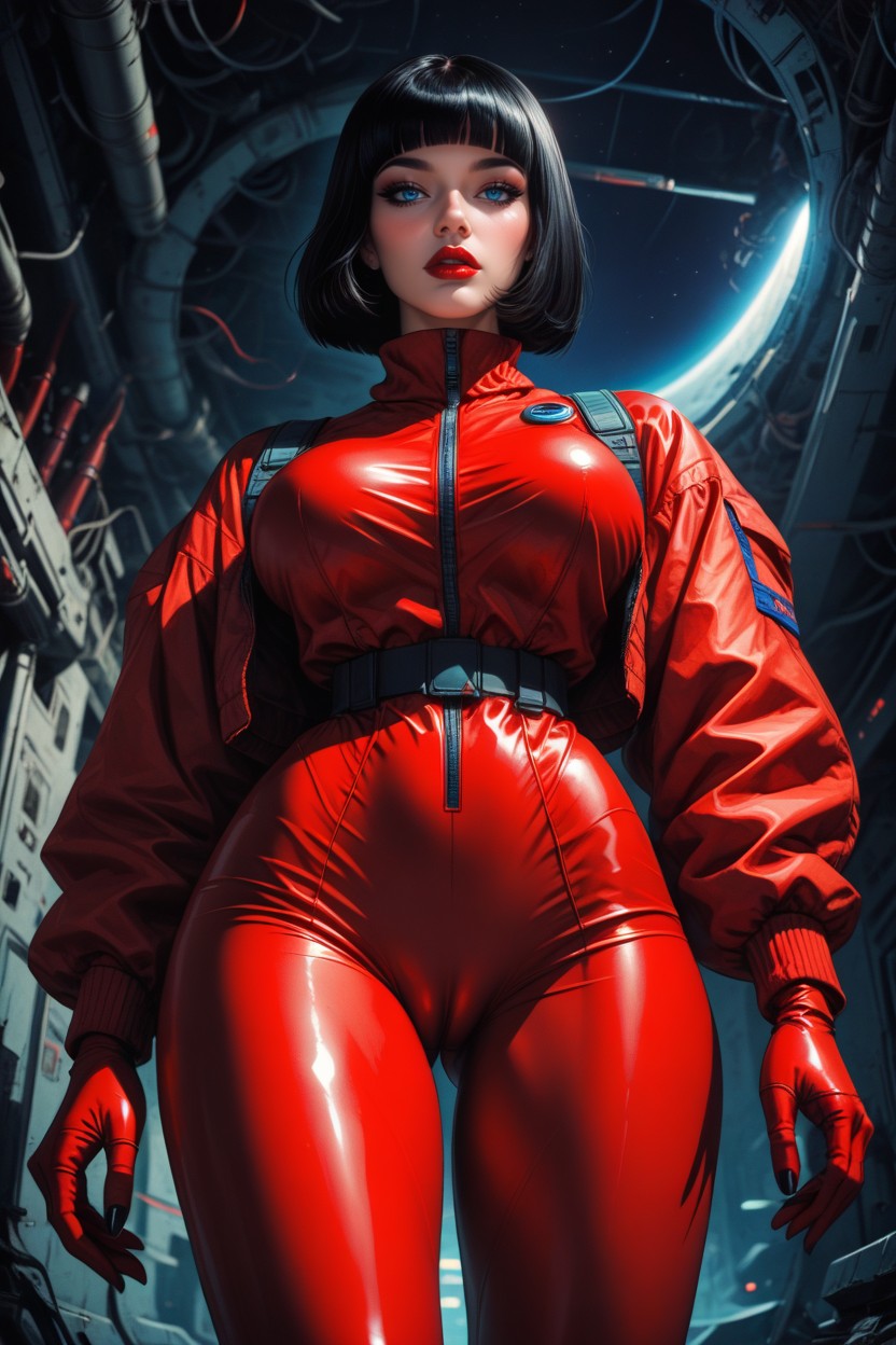 Hair Fringe, Wide Hips, Bottom Up AI Porn