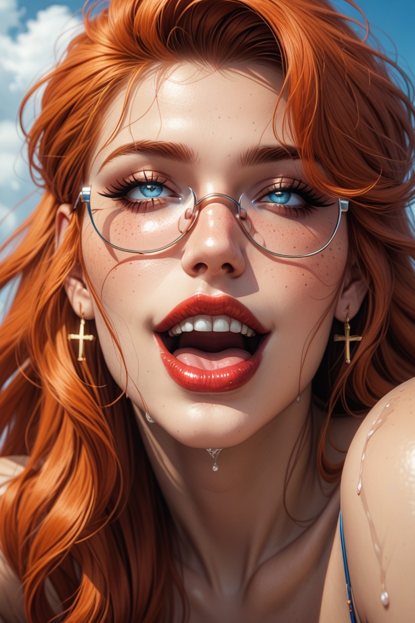 Ahegao, Sagging Breast, Horny AI Porn