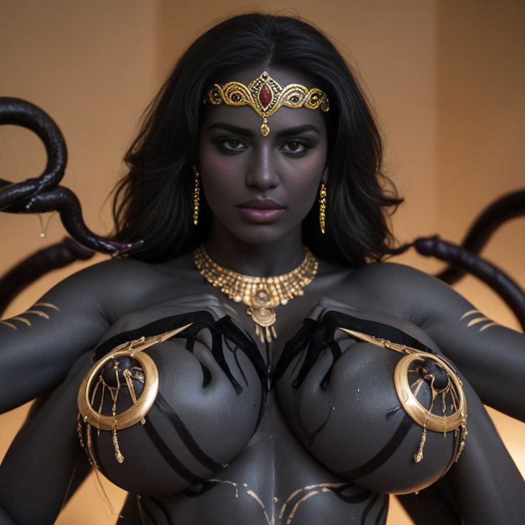 Long Eyelashes, Thick Eyelashes, Coal Black Skin AI Porn