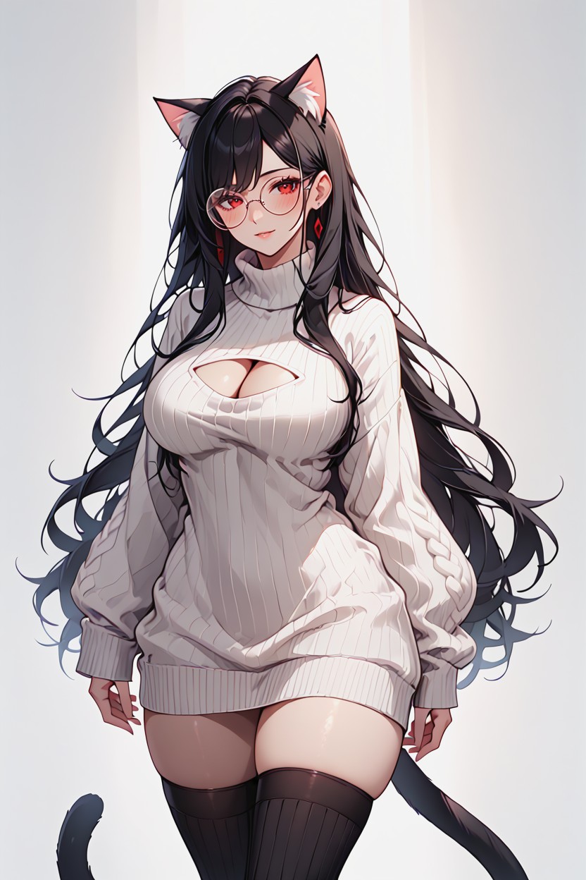 Tail, Hourglass, Sweater Dress Hentai AI Porn