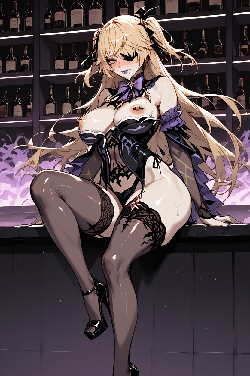Drool, Puffy Nipples, Bar Hentai AI Porn