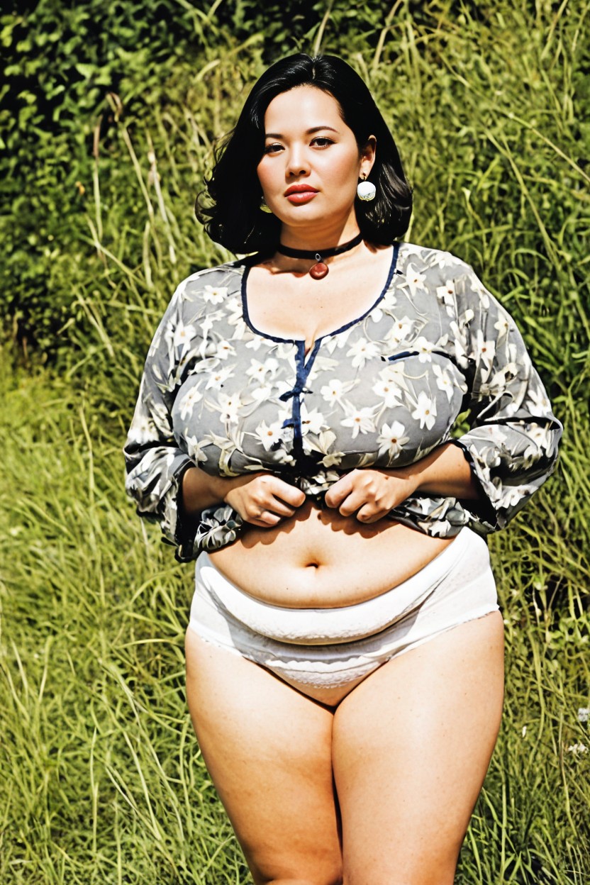 Casual Mules, Homely, Thick Glossy Lips AI Porn