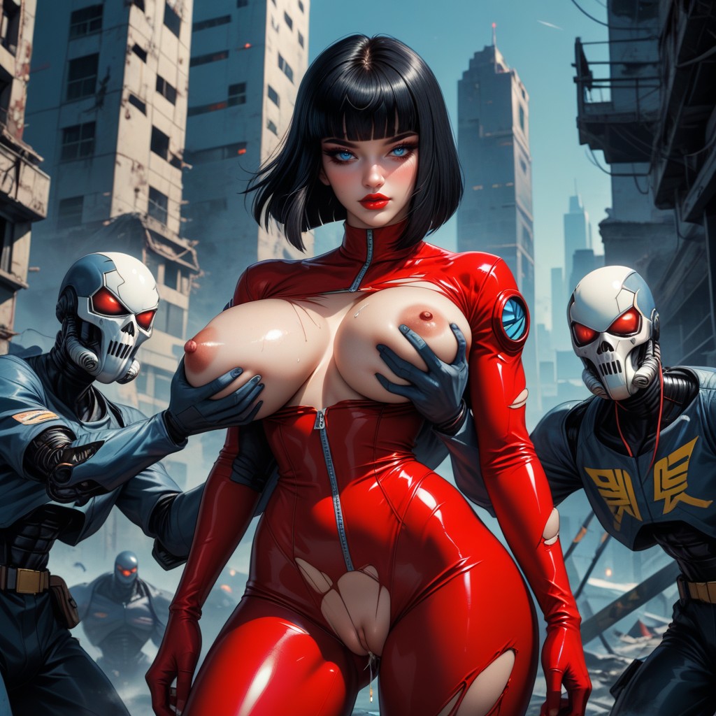 Bubble Large Ass, Bob Haircut, Ultra High Detailed AI Porn