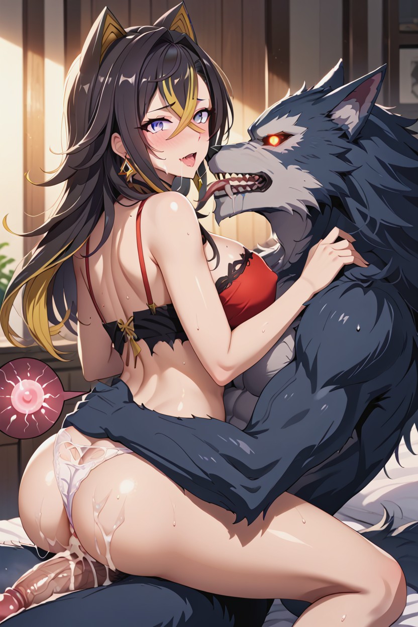 Lots Of Details, Looking At Each Other, Bodies Pressed Against Each Other AI Porn