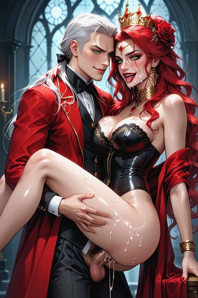Hourglass Figure, Carry Sex, Emerald-green Eyes With Gold Flecks Hentai AI Porn