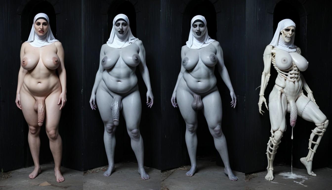 Horror Monster Woman, Morbidly Obese Woman, Body Filled With Stitches AI Porn