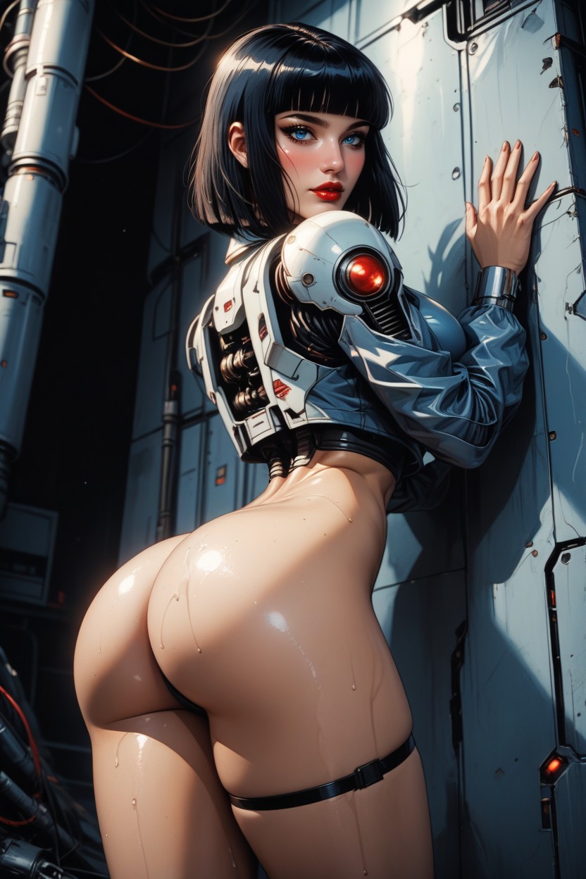 Blue Eyes, Long Legs, Hourglass Waist AI Porn