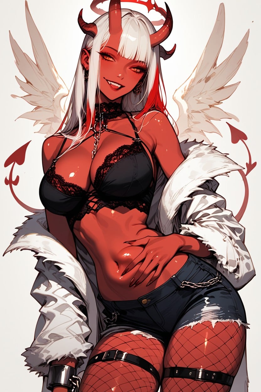 Royal Crown On Head, Succubus, Hourglass Hentai AI Porn