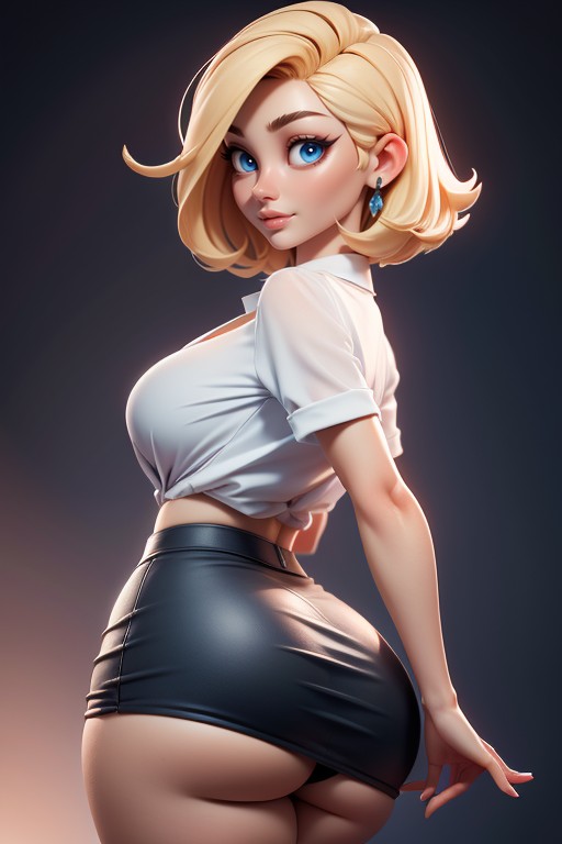 Blue Eyes, Curvy Hips, Tall Hentai AI Porn