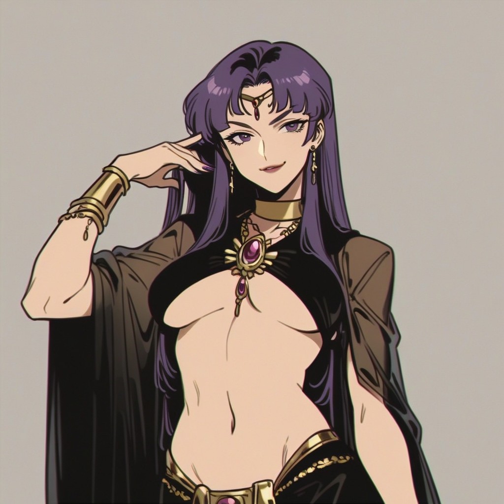 Ojos Amatistas, Skinny, Purple Hair Hentai AI Porn