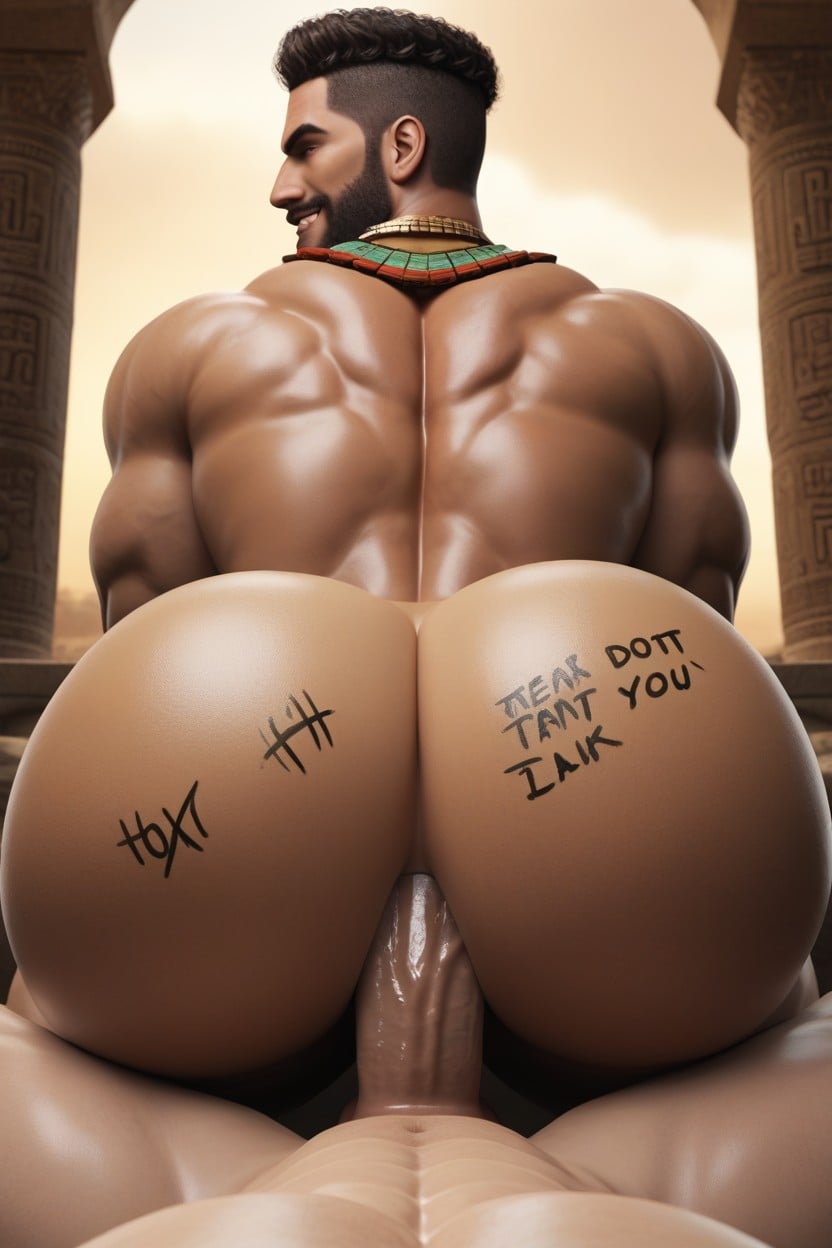 Sub Top, Dominant Bottom, Body Writing On Ass AI Gay Porn